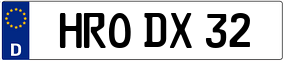 Trailer License Plate